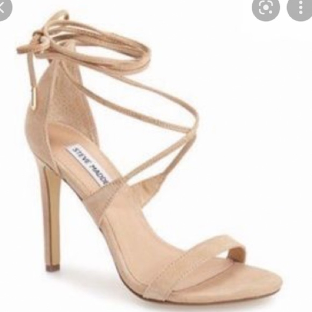 Steve Madden beige presidnt strappy heels